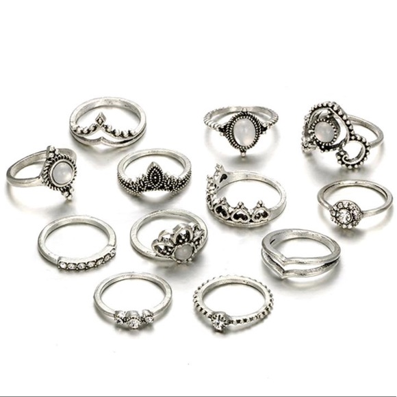 12pcs Vintage Ring Set - Picture 2 of 3